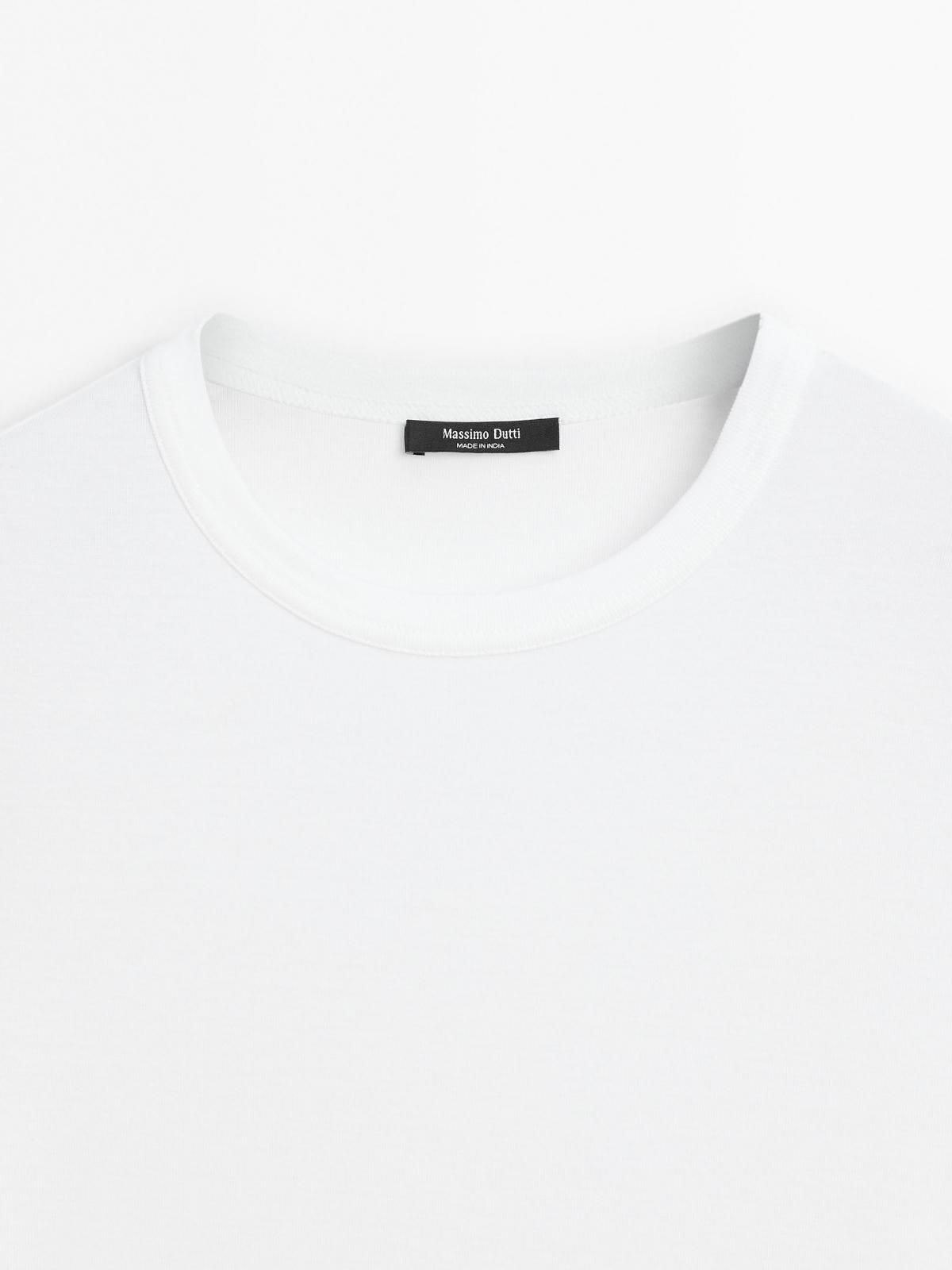 마시모두띠 베이직 코튼 크루넥 반팔 티셔츠 6857/803 OFF WHITE - 상세 이미지 5