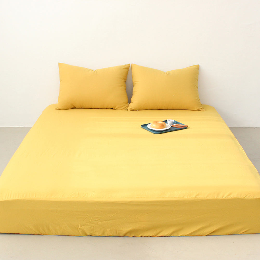 부드러운 아멜리 워싱 사계절 매트리스커버 아메리칸 옐로우, S(싱글)