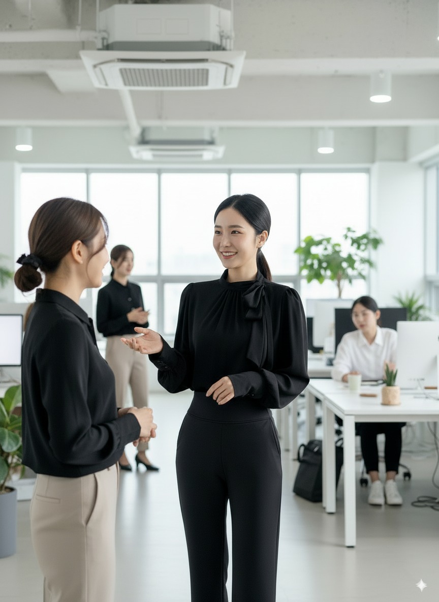 뷔스티에블라우스 리본 타이 여성 우아한 흰 블라우스 - 상세 이미지 2