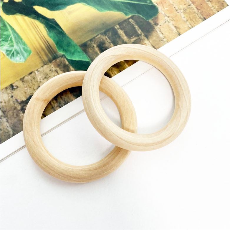 (대용량 50개) 6cm~7cm 마크라메재료 드림캐쳐 우드링 나무링 - 상세 이미지 2