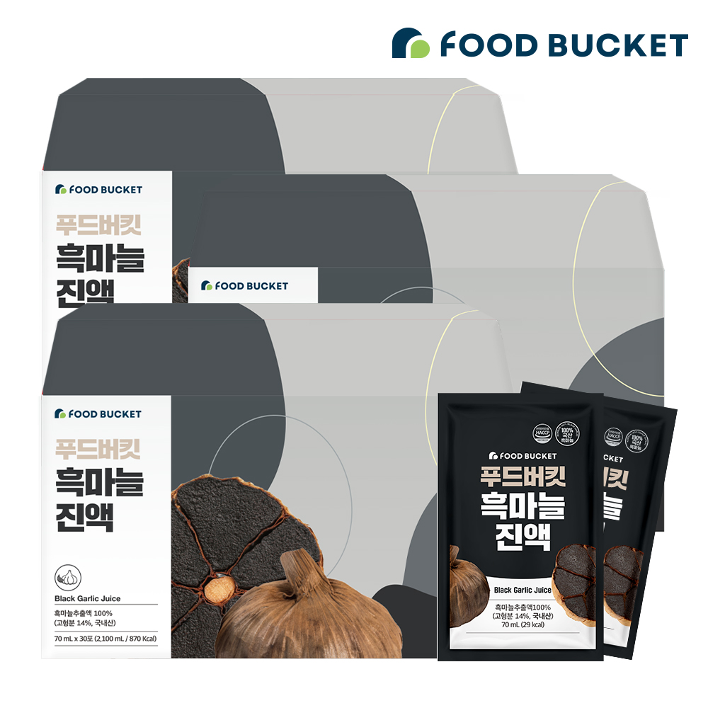 푸드버킷 남해 흑마늘100% 흑마늘진액 30포, 3개 - 상품 이미지