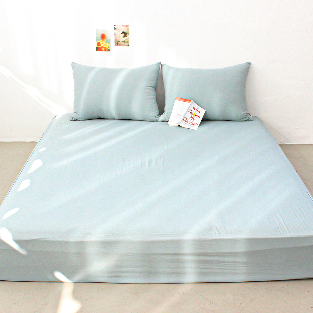 부드러운 아멜리 워싱 사계절 매트리스커버 미스티 제이드, SS(슈퍼싱글)