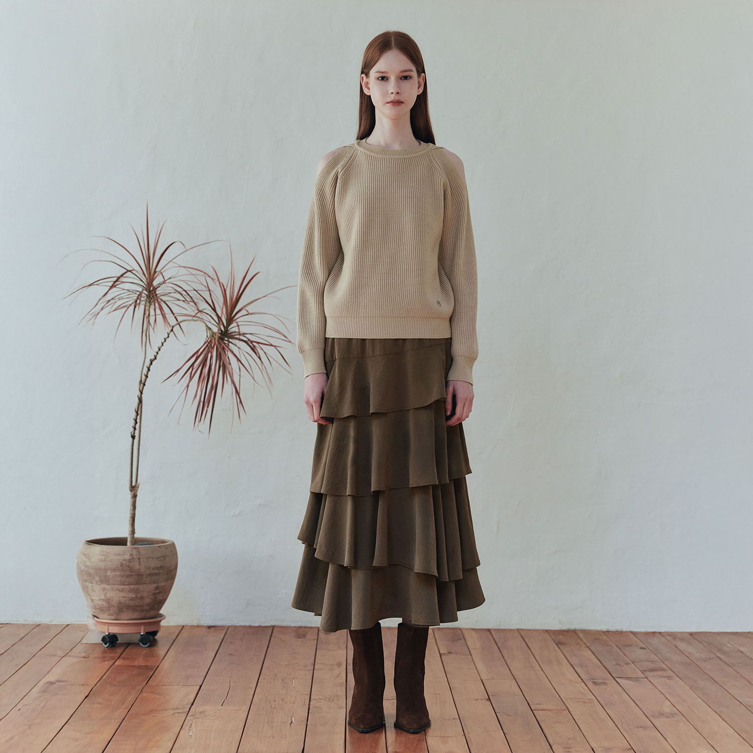 [N배송][제로스트릿][3컬러] 오프닝 오프숄더 니트 OPENING OFF-SHOULDER KNIT - 상세 이미지 4
