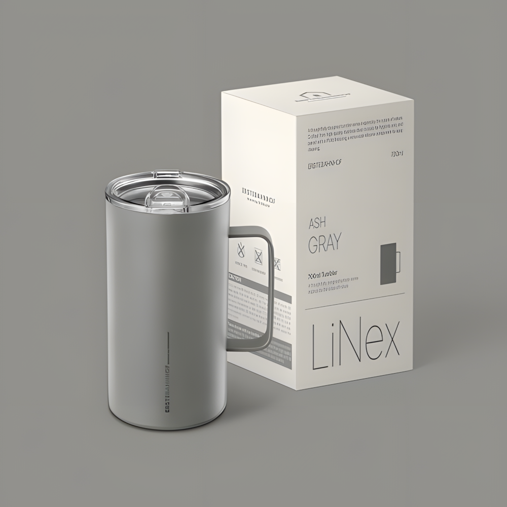 세척 편한 보온 보냉 사무실에서 쓰기 좋은 손잡이 리유저블 텀블러 700ml, 애쉬그레이