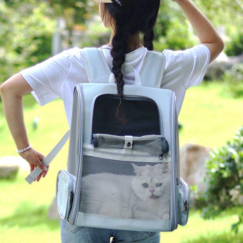 강아지백팩 여름가방 고양이 강아지앞가방 여름용 이동장 - 상품 이미지