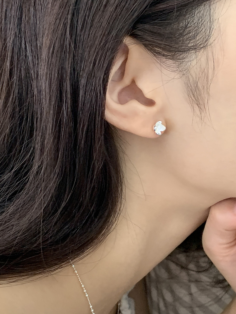 [무배] 셀프러브 플로라 이어링 - 925실버 플라워 자만옥 오닉스 진주 은귀걸이 꽃귀걸이 - 상세 이미지 5
