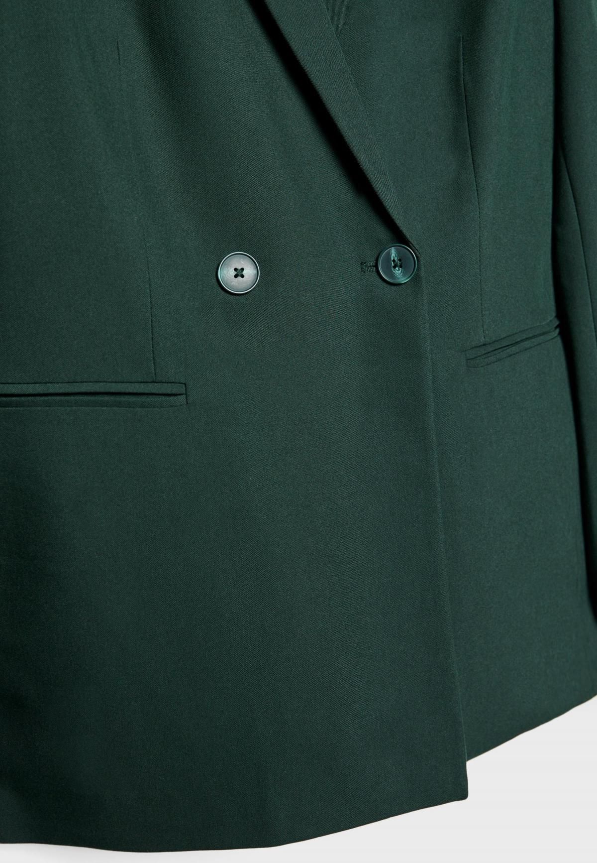 스트라디바리우스 테일러드 슬림핏 더블브레스트 블레이저 1901/638 GREEN - 상세 이미지 3