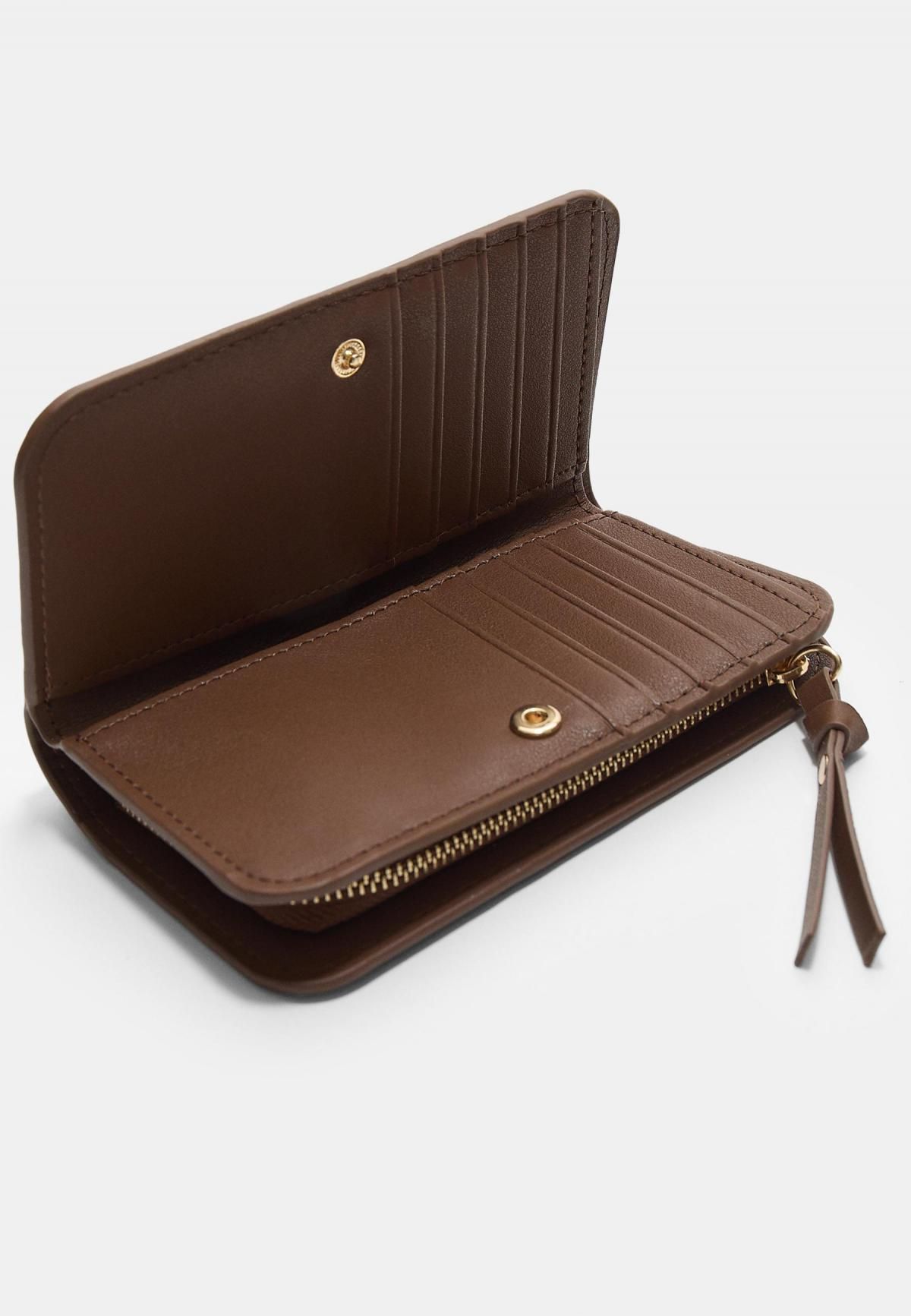 스트라디바리우스 미니멀 브라운 지퍼 카드지갑 3724/901 BROWN - 상세 이미지 5