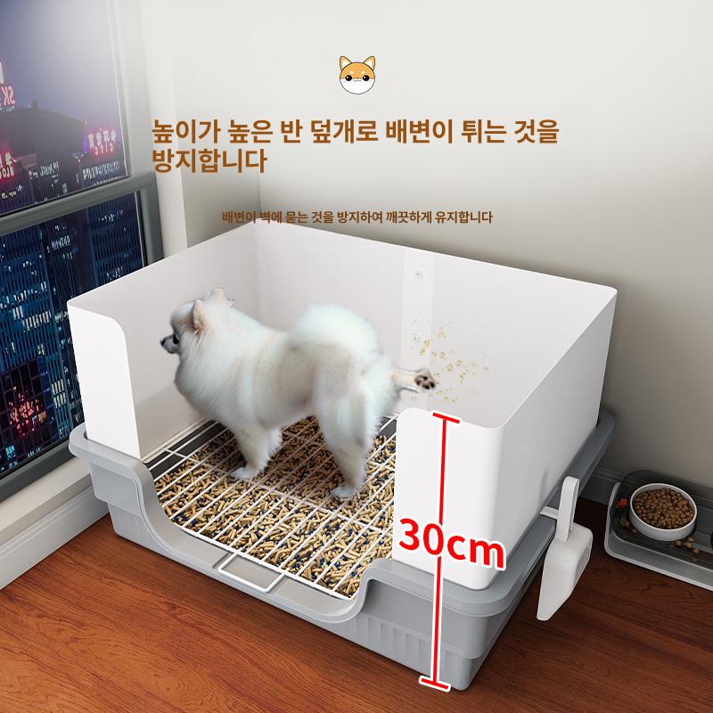 솔비에 강아지 배변판 애견화장실 모서리 애견 특대형 수컷 휴대용 간격 15mm-별회색 - 상세 이미지 3
