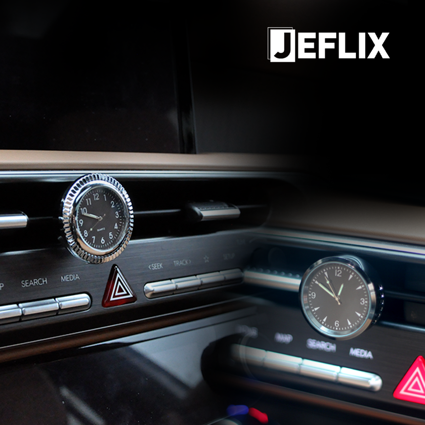 제플릭스 차량용 시계 방향제 송풍구형 차량 디퓨저 블랙로마자 클린코튼