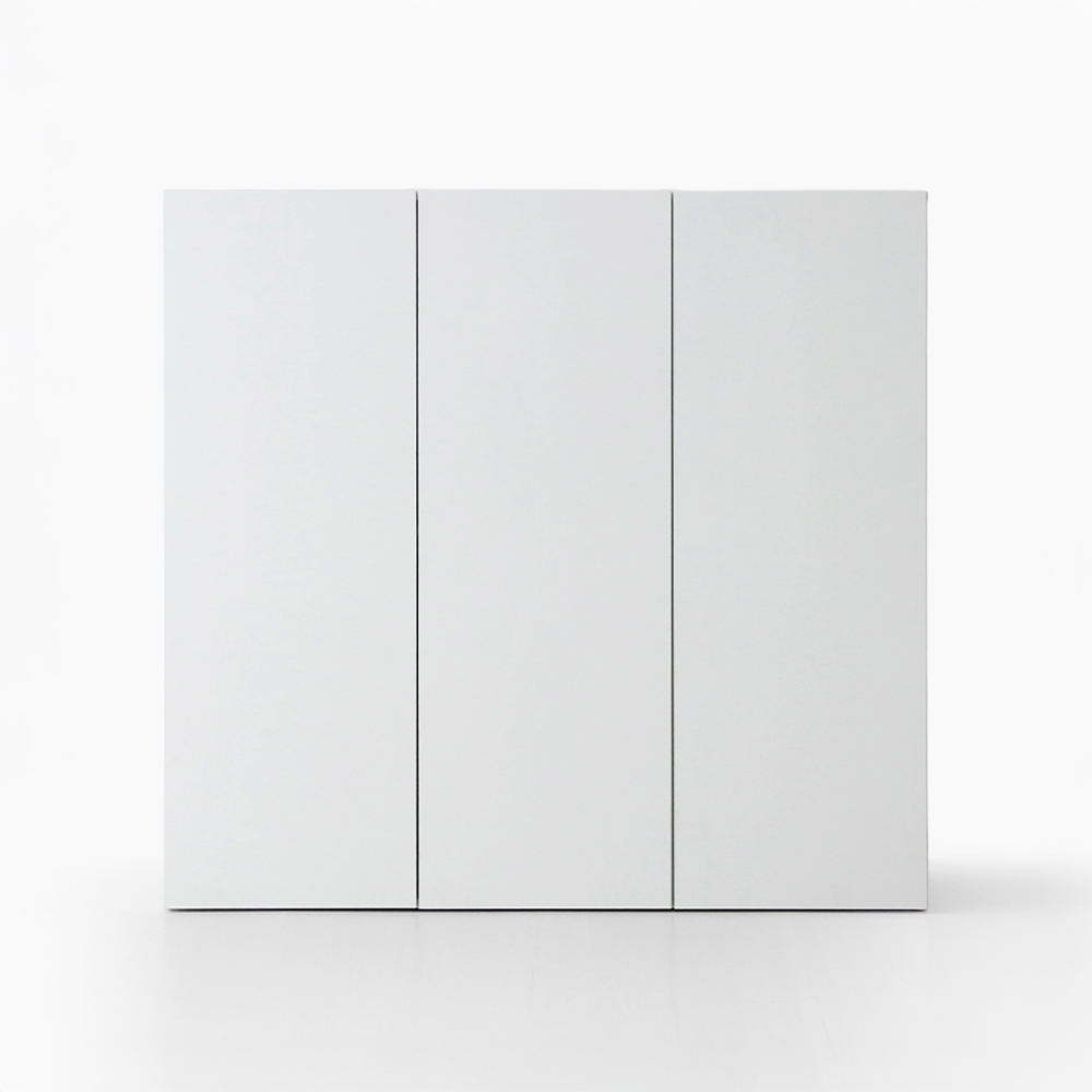 피크 3문 높은수납장 1146 1193mmx410mmx1146mm, 3단, 화이트 6572.3727 - 메인 이미지