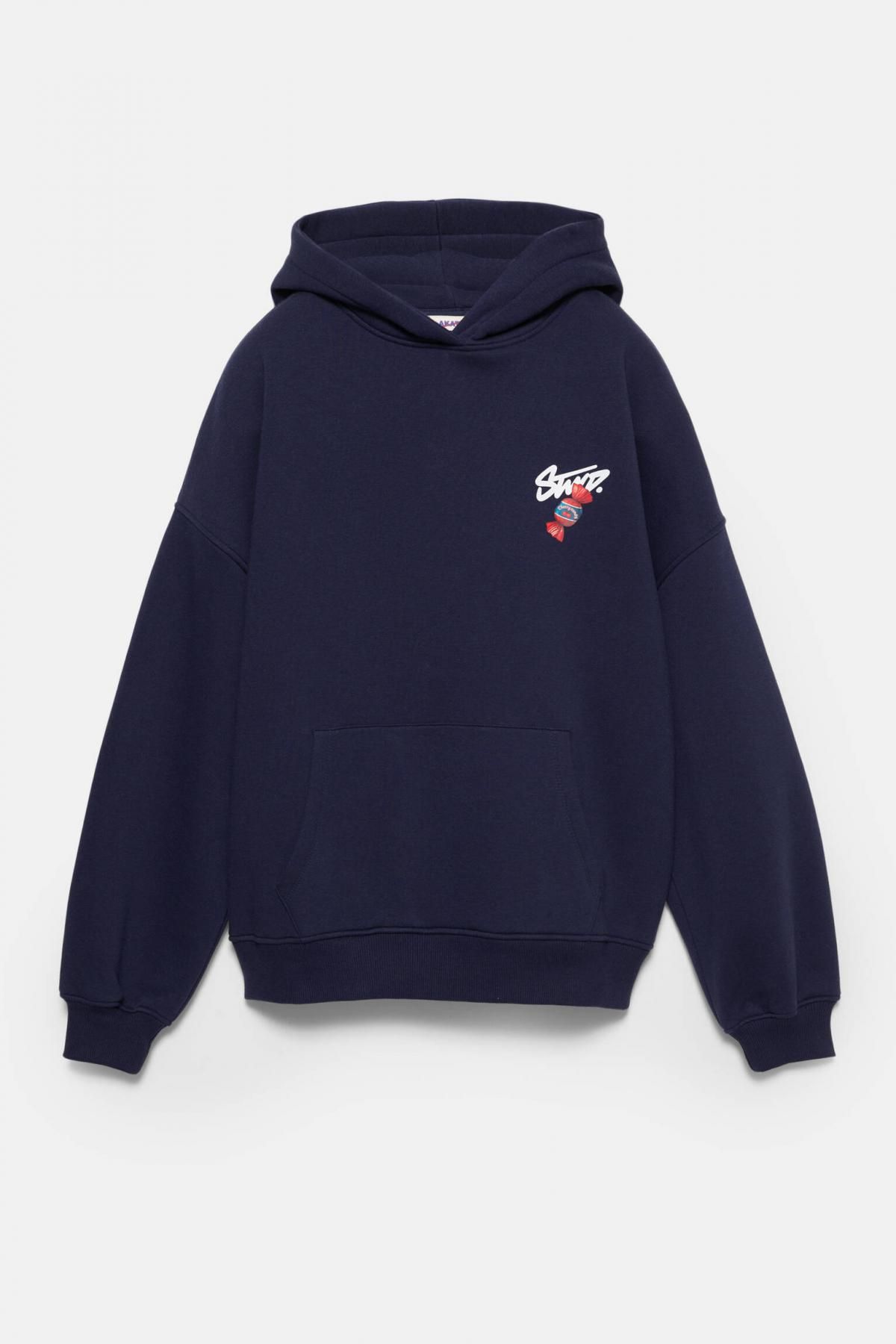 풀앤베어 네이비 캐주얼 STWD 그래픽 후드티 7560/340 NAVY - 상품 이미지