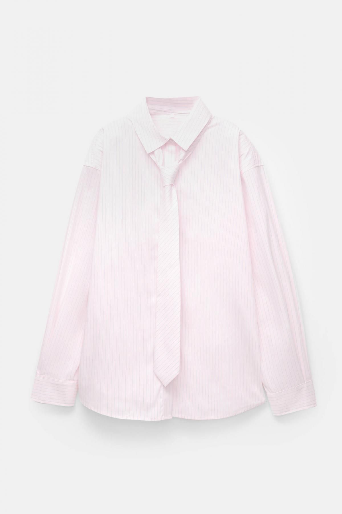 풀앤베어 소프트 스트라이프 타이 긴팔 셔츠 7472/383 PINK - 상품 이미지