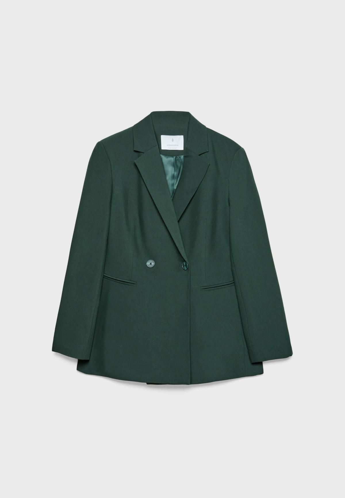 스트라디바리우스 테일러드 슬림핏 더블브레스트 블레이저 1901/638 GREEN - 메인 이미지