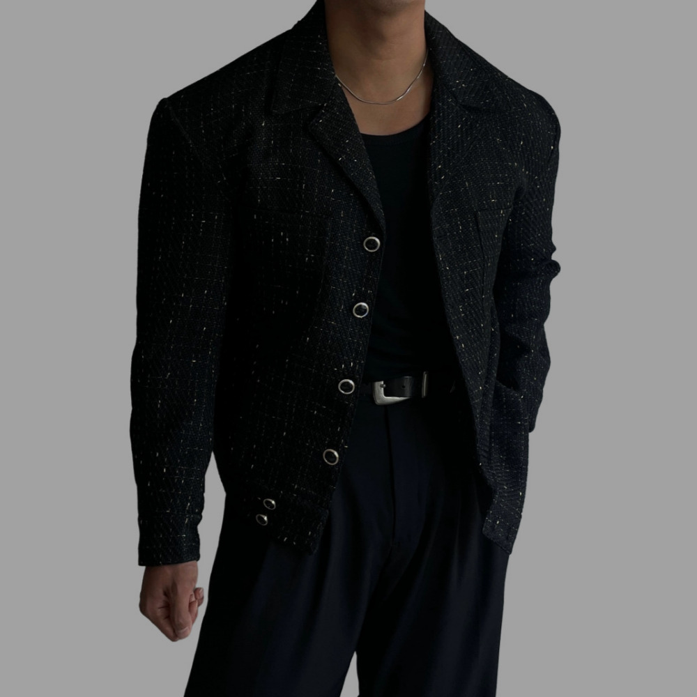 남자트위드자켓 남자크롭자켓 남성재킷 - 상세 이미지 3