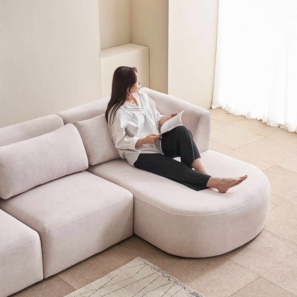 바스포르 몽글 아쿠아텍스 이지클린 조야 패브릭 모듈 소파 1인 카우치형