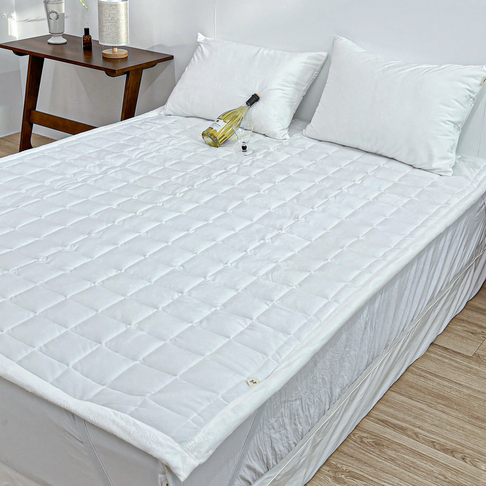 포근한 윈터테일 겨울 밍크 극세사 고정밴딩 침대패드 스노우 폭스, SS(슈퍼싱글)