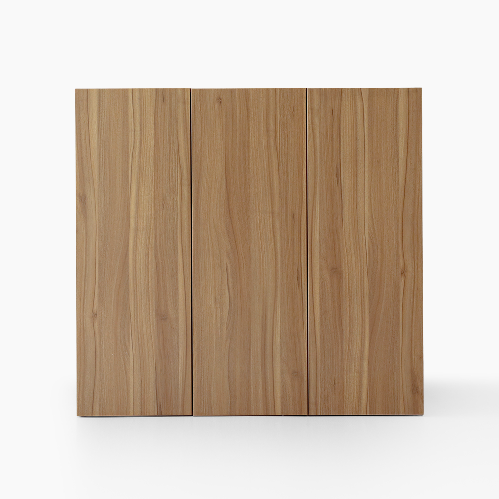 피크 3문 높은수납장 1146 1193mmx410mmx1146mm, 3단, 라이트 브라운 0647.6751 - 메인 이미지