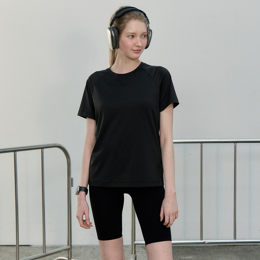 여성 쿨 브리즈 에어드라이 기능성 라글란 반팔티 2팩