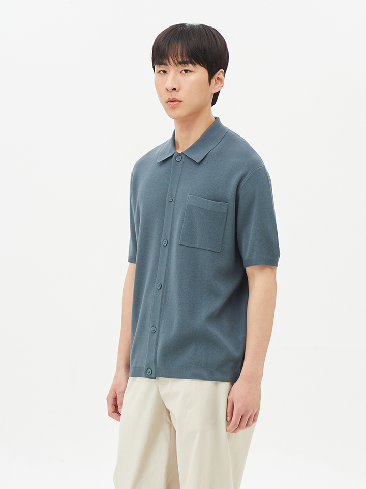 탑텐 남성 쿨라이트 반팔 가디건_MSE2EC1021