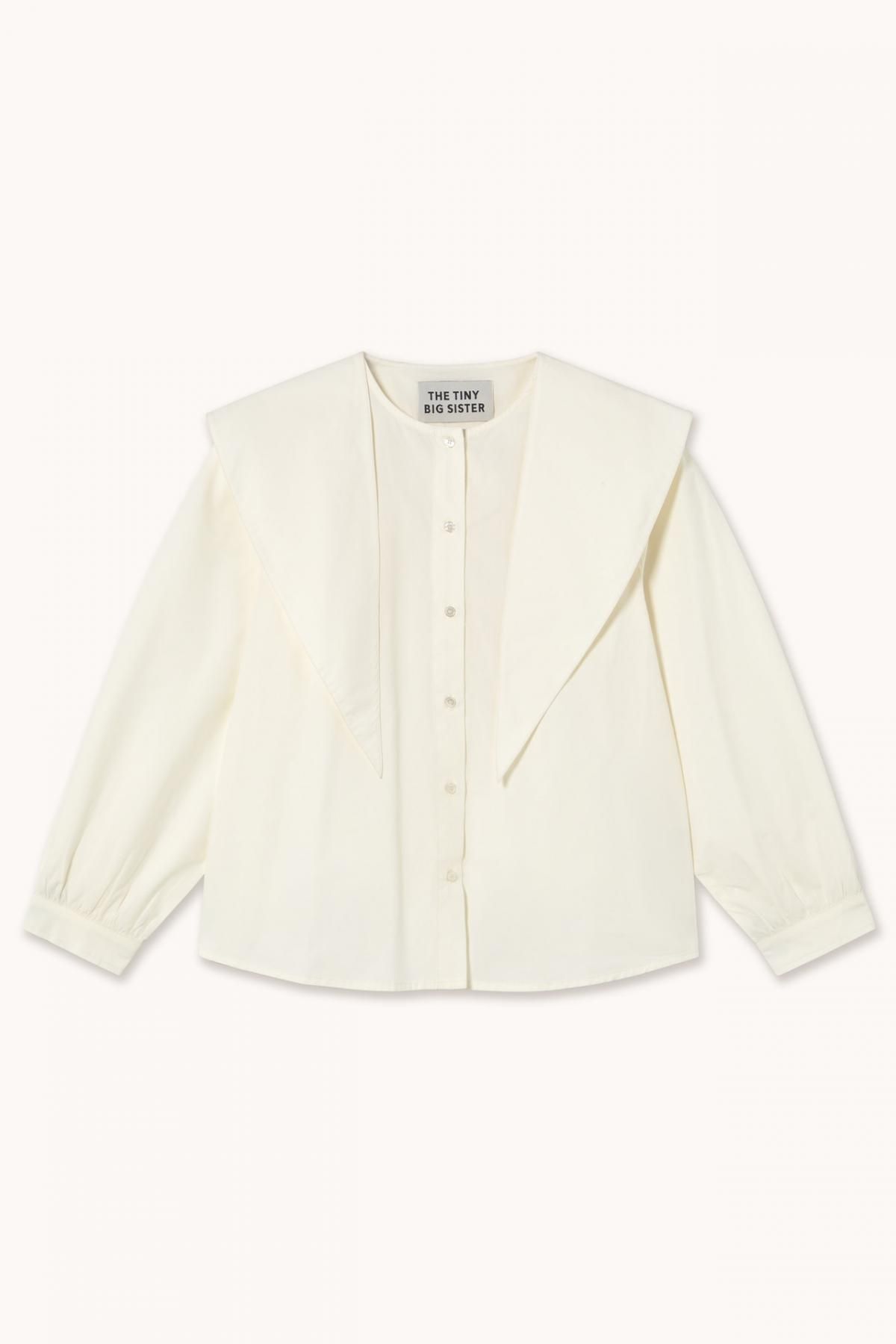 타이니코튼 오프화이트 스카프 카라 블라우스 AW25-798104 ONE COLOR - 메인 이미지