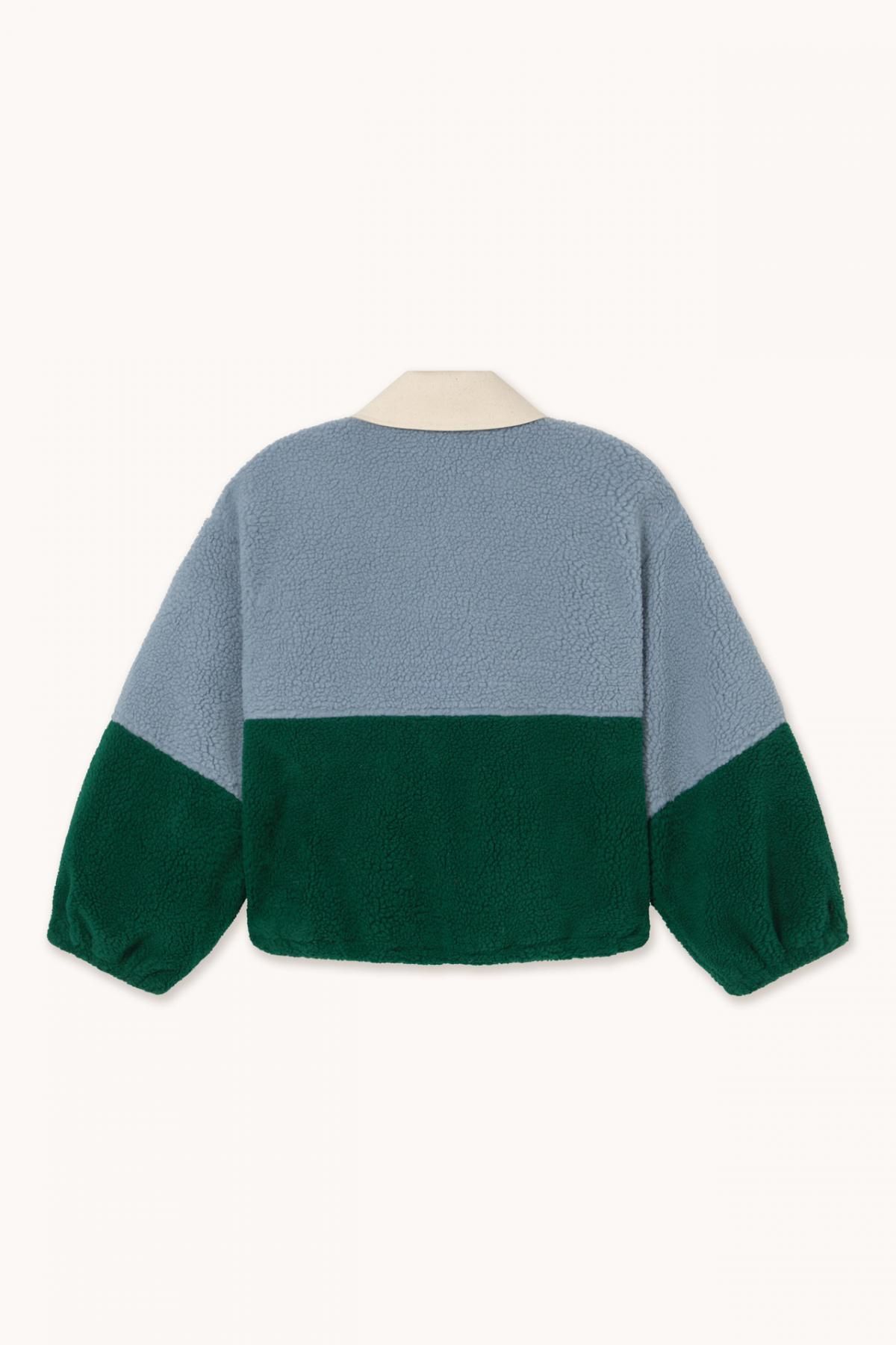 타이니코튼 테크니컬 컬러블록 플리스 집업 재킷 AW25-767S42 WASHED BLUE/DARK GREEN - 상세 이미지 2