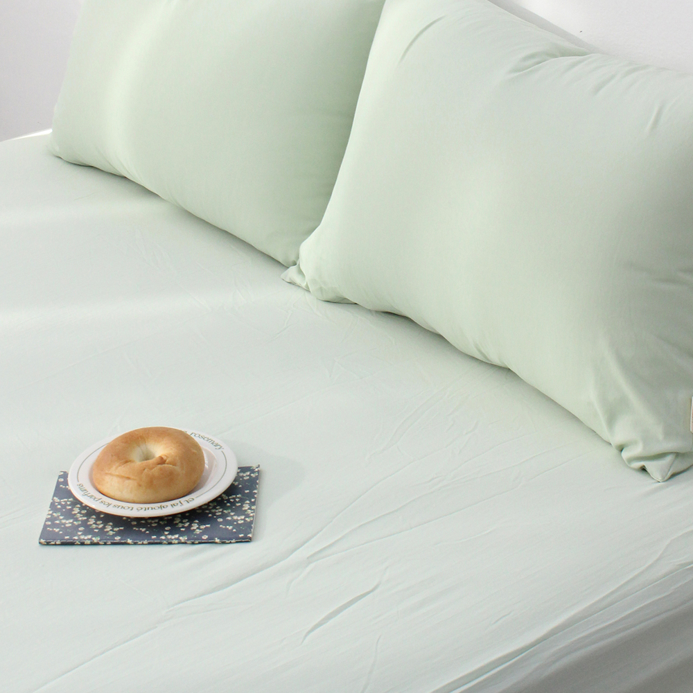 부드러운 아멜리 워싱 사계절 매트리스커버 페일 라임, S(싱글)