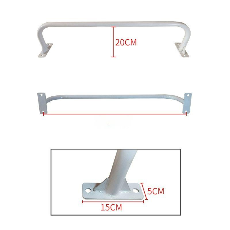 벽걸이 철봉 벽 타공 턱걸이봉 프레임 고정 턱걸이바 블랙 70cm 삼중선물포함 강화각 - 상품 이미지