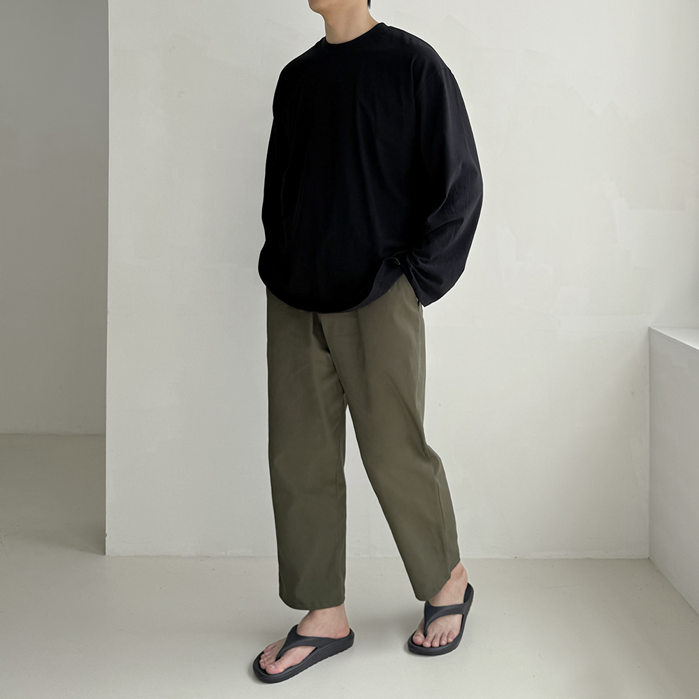 1+1 테이퍼드핏 치노팬츠 벌룬팬츠 남자통바지 - 상세 이미지 3