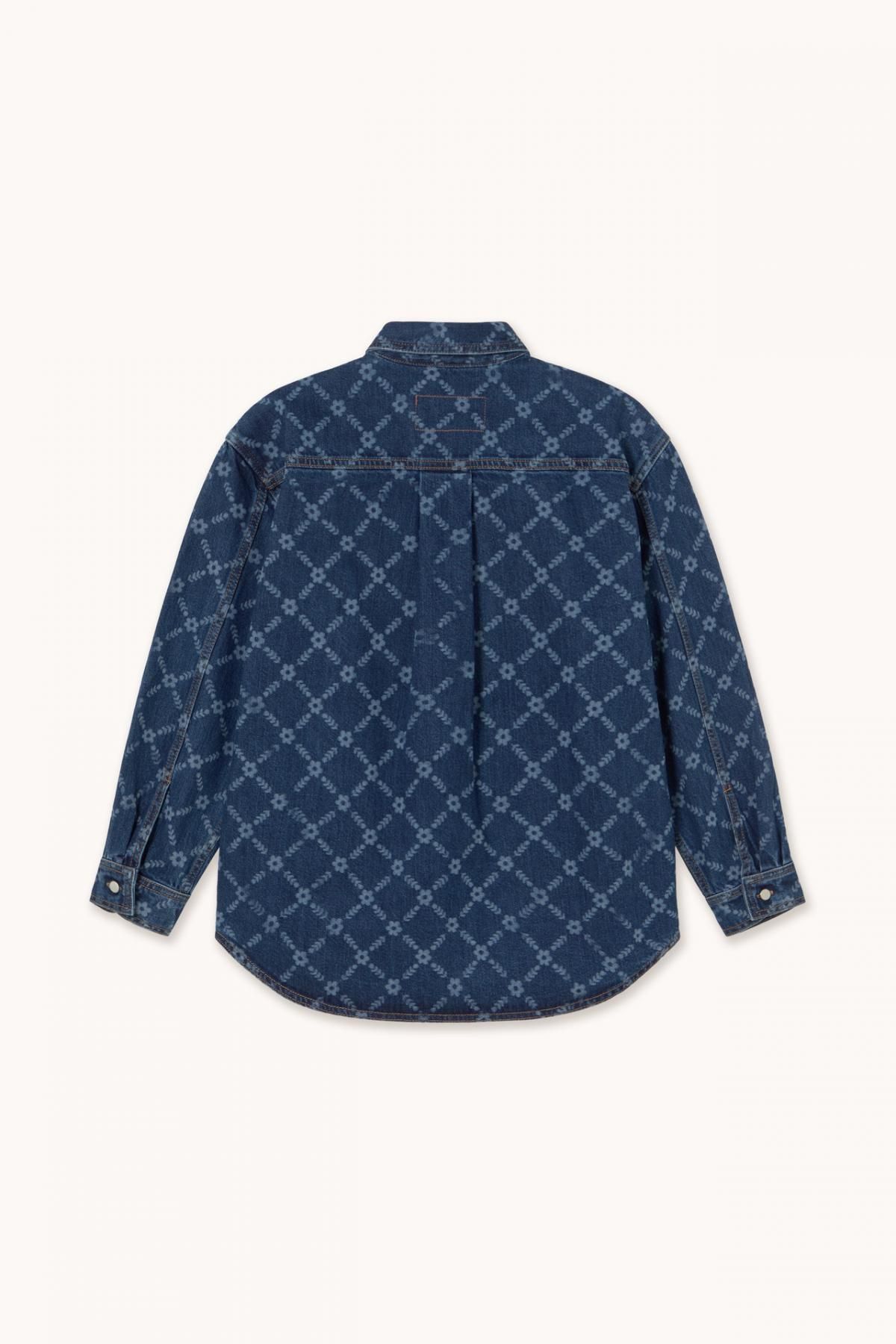 타이니코튼 데님 플라워 패턴 롱슬리브 셔츠 AW25-709L30 ONE COLOR - 상세 이미지 2