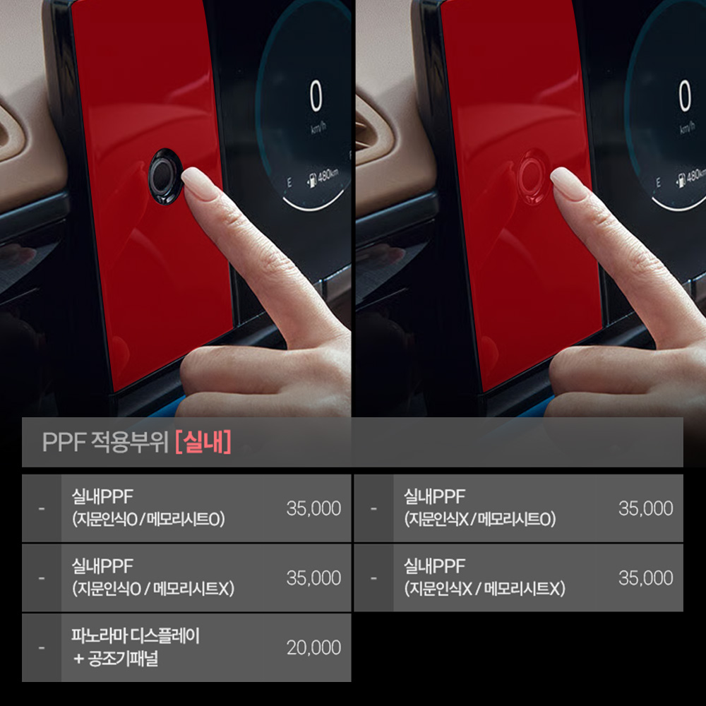 디 올 뉴 그랜저 GN7 PPF필름 헤드라이트 데일라이트 전방센서 부분구매 저스트쉴드