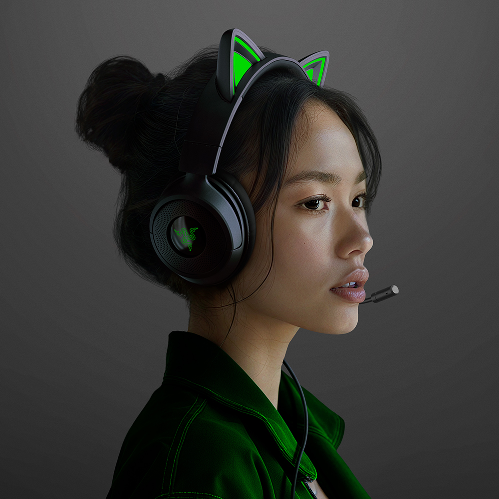 레이저코리아 크라켄 키티 V3 X 게이밍 헤드셋 블랙 이미지 7