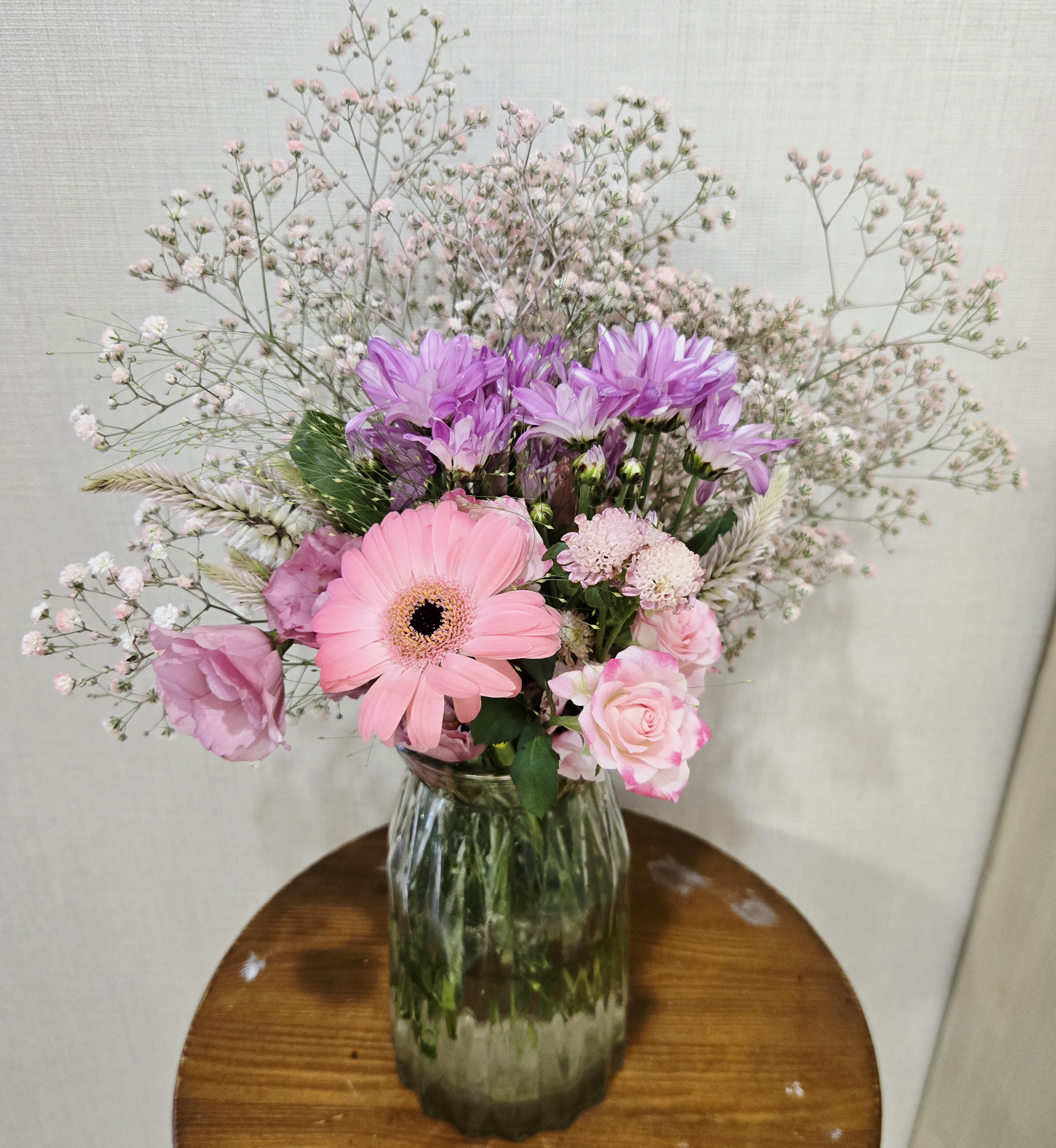 단루아 핑크안개꽃 꽃다발 서브꽃 생화농장 꽃배달싼곳 꽃다발배달 - 상세 이미지 2