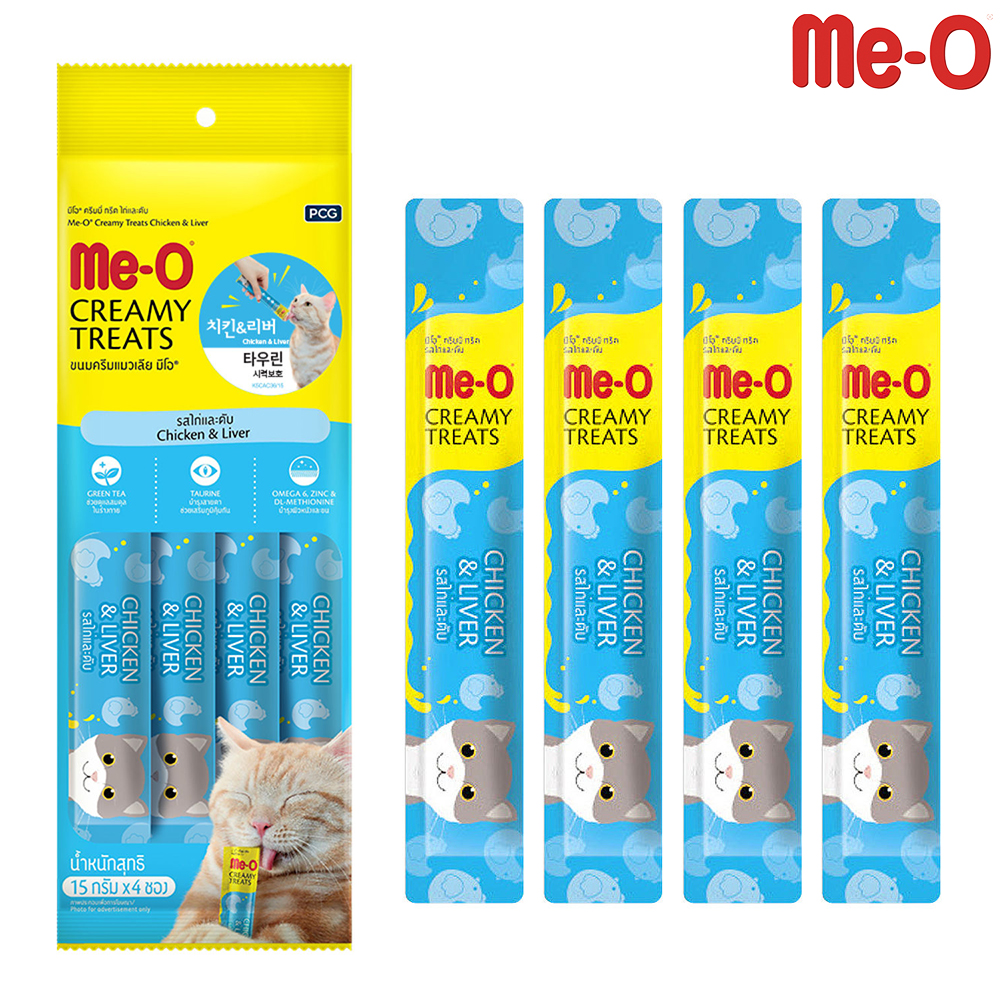 미오크리미 고양이 츄르 대용량 간식 치킨 리버, 15g, 4개