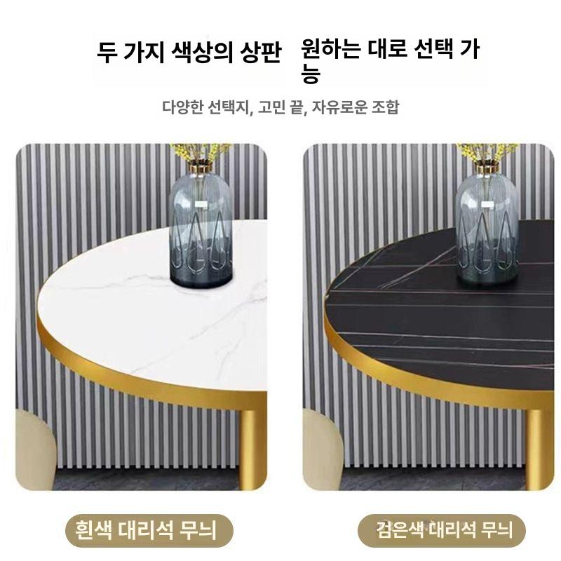 2인티테이블세트 2인용 식탁 원형 복도 발코니 베란다 탁자 연그레이60 화이트 스톤 의자 2개 이미지 6