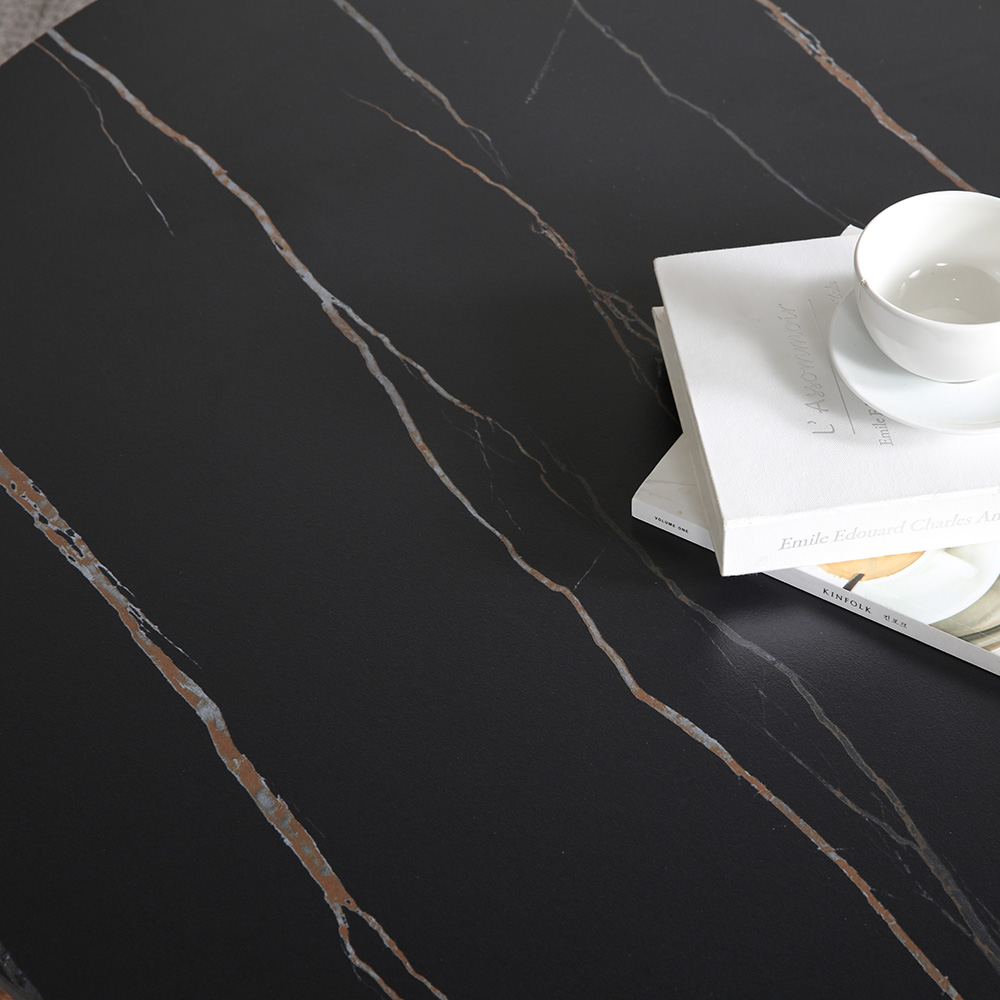 스코나 툴레어 스텐 로즈골드 포세린 세라믹 원형 거실 소파 테이블 L