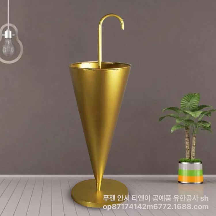 골드 우산꽂이 우산모양 현관 철제 북유럽 수납 럭셔리 모던 레드 - 상세 이미지 3