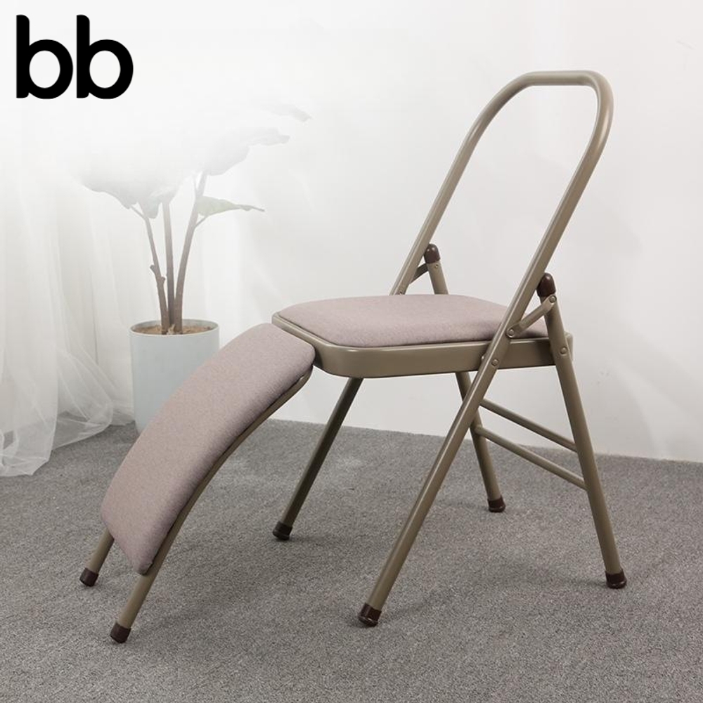 체어요가 의자 전용 접이식 전문 티칭 필라테스 홈트 보조 초보 훈련 다기능 운동 블랙 PU이중빔 - 상세 이미지 2