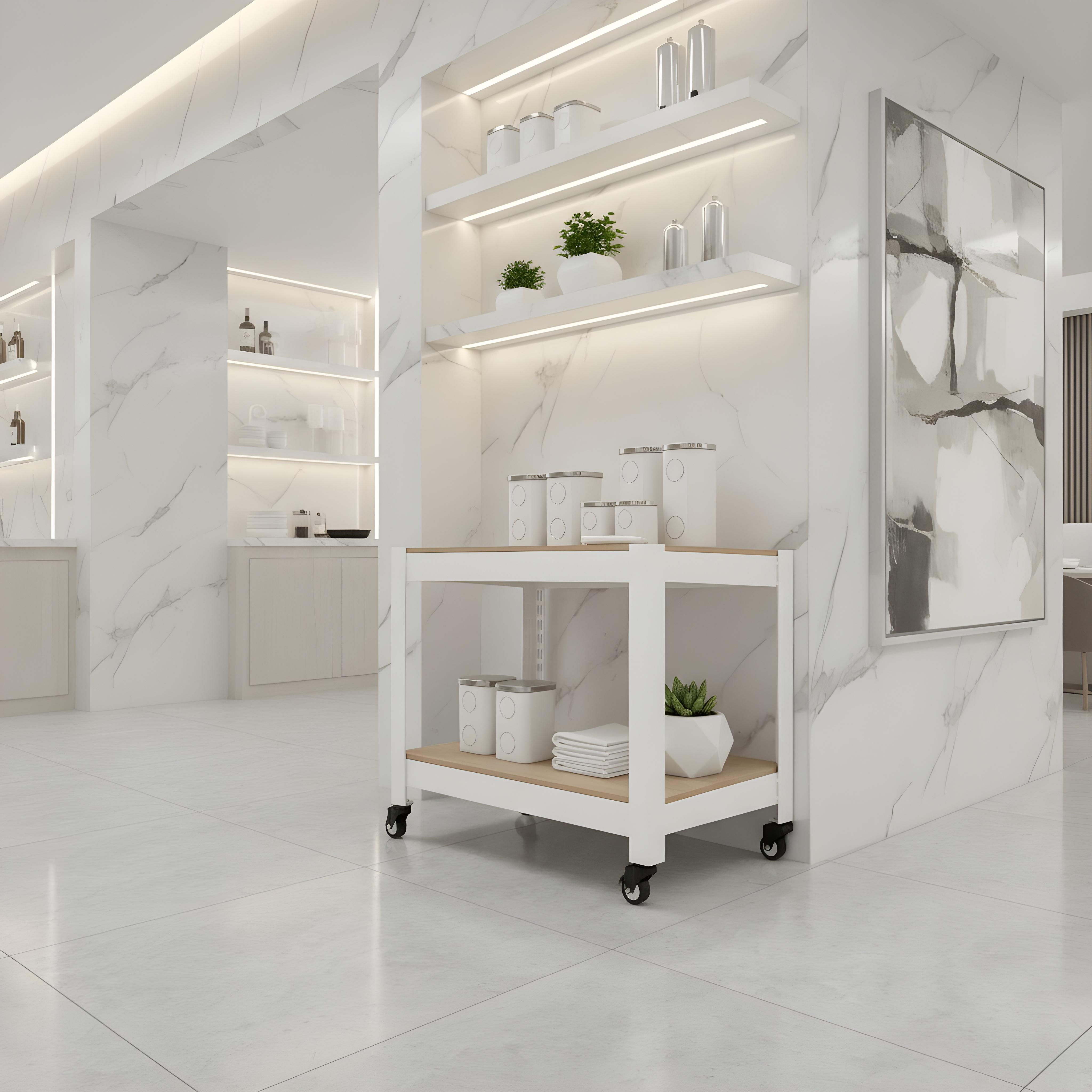 바퀴선반 바퀴달린 선반 이동식 트롤리 2단 세탁실 수납장 틈새 북카트 300300600