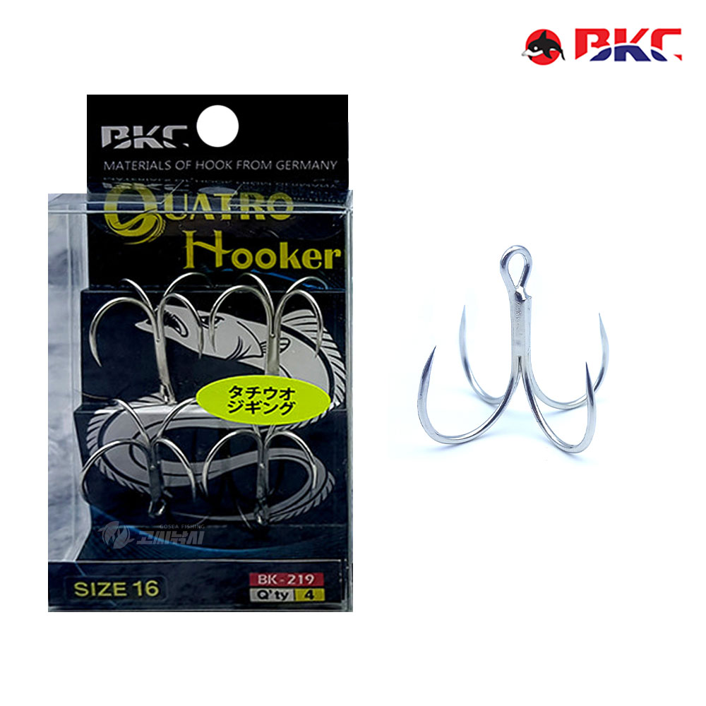 BKC 쿼트로 훅 야광 BK-220 갈치 지깅 바늘 풀치 루어 메탈 이미지 7