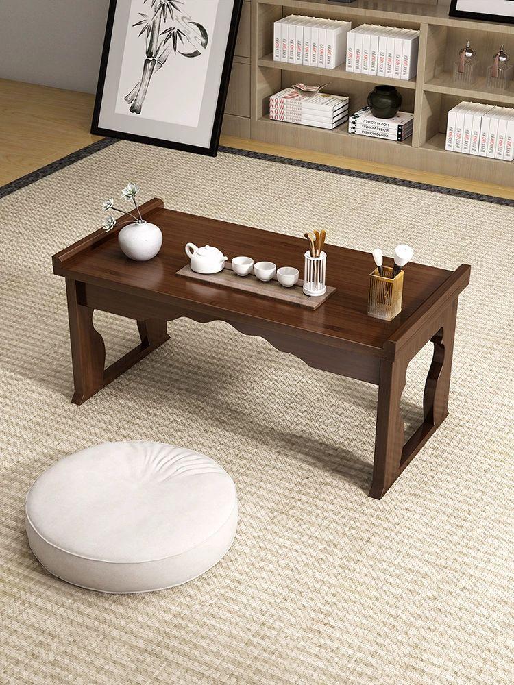 다과상 전통 테이블 손님 교자상 차상 개다리소반 미니소반 개다리 나무상 티테이블 미니밥상 황화리목 색 접이식 발코니 60cm - 상세 이미지 3