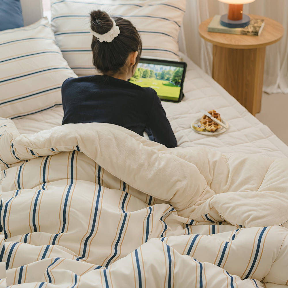 바자르 윈터빌리지 먼지없는 극세사 양면 겨울 차렵이불 SS