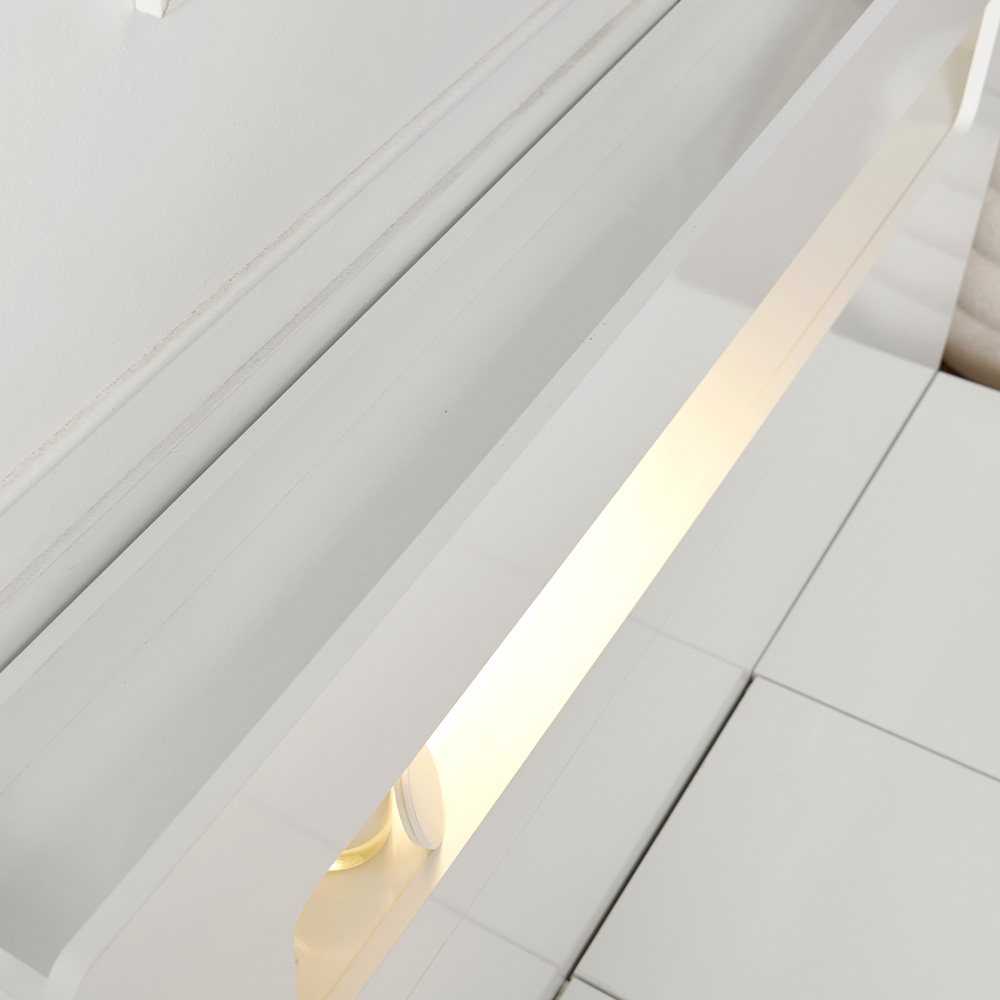 벨루나 침대프레임 4서랍 수납 LED 침대 헤드형, Q(퀸), 화이트 - 상세 이미지 4