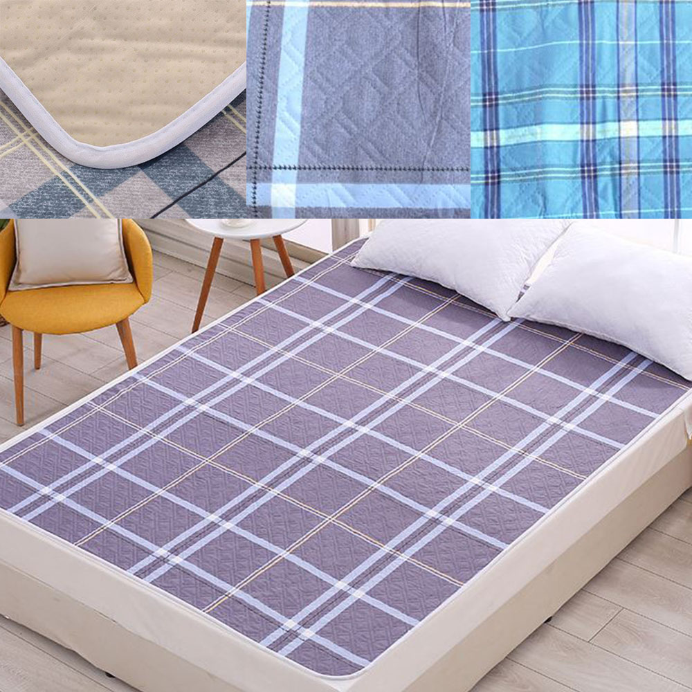 체크 매트리스 패드 간절기 통기성 침대 방수 심플 매트