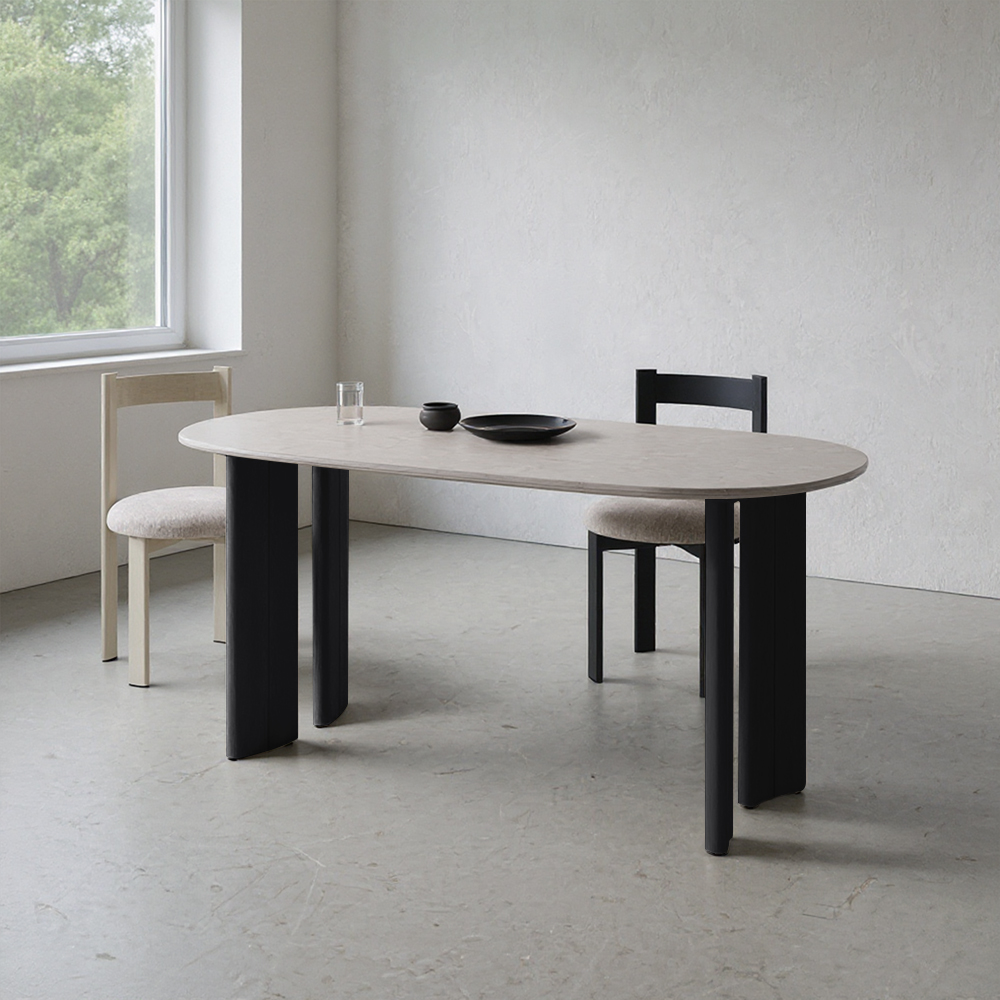 식탁테이블 타원형 세라믹 식탁 4인용 포세린 아벨 테이블 식탁