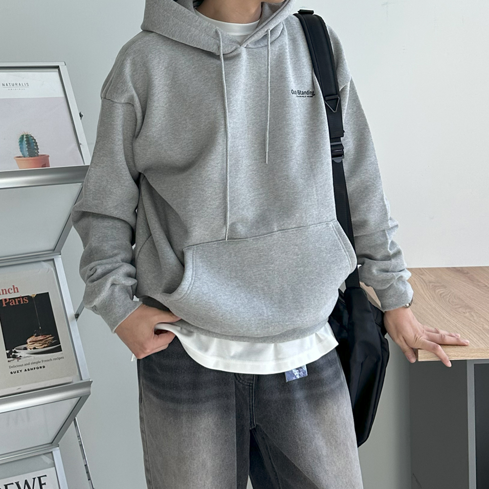 남자 후드티 아웃스탠딩 빅사이즈 오버핏 커플 후드티 - 상세 이미지 4