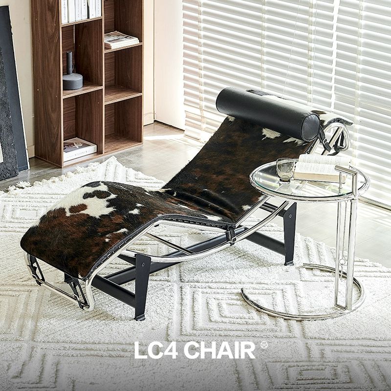 LC4 라운지체어 라운지 라운지의자 사무실 르코르뷔지에 라운지암체어 현물 SI급 소가죽 고급 수출판 - 상세 이미지 2