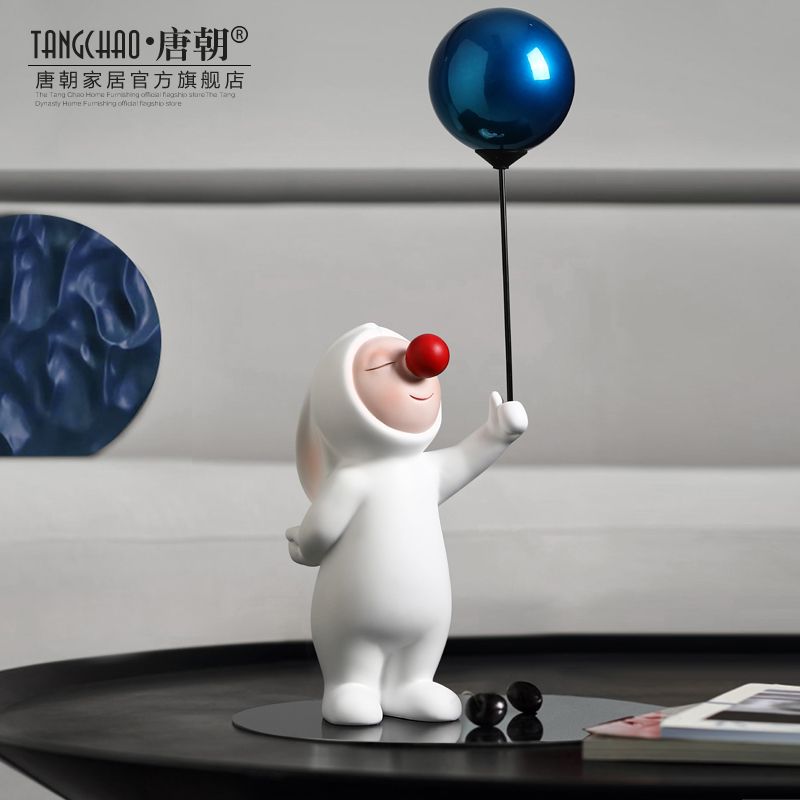 북극곰 장식품 입구 하트 인테리어 카페 매장 블루(소) - 상세 이미지 4