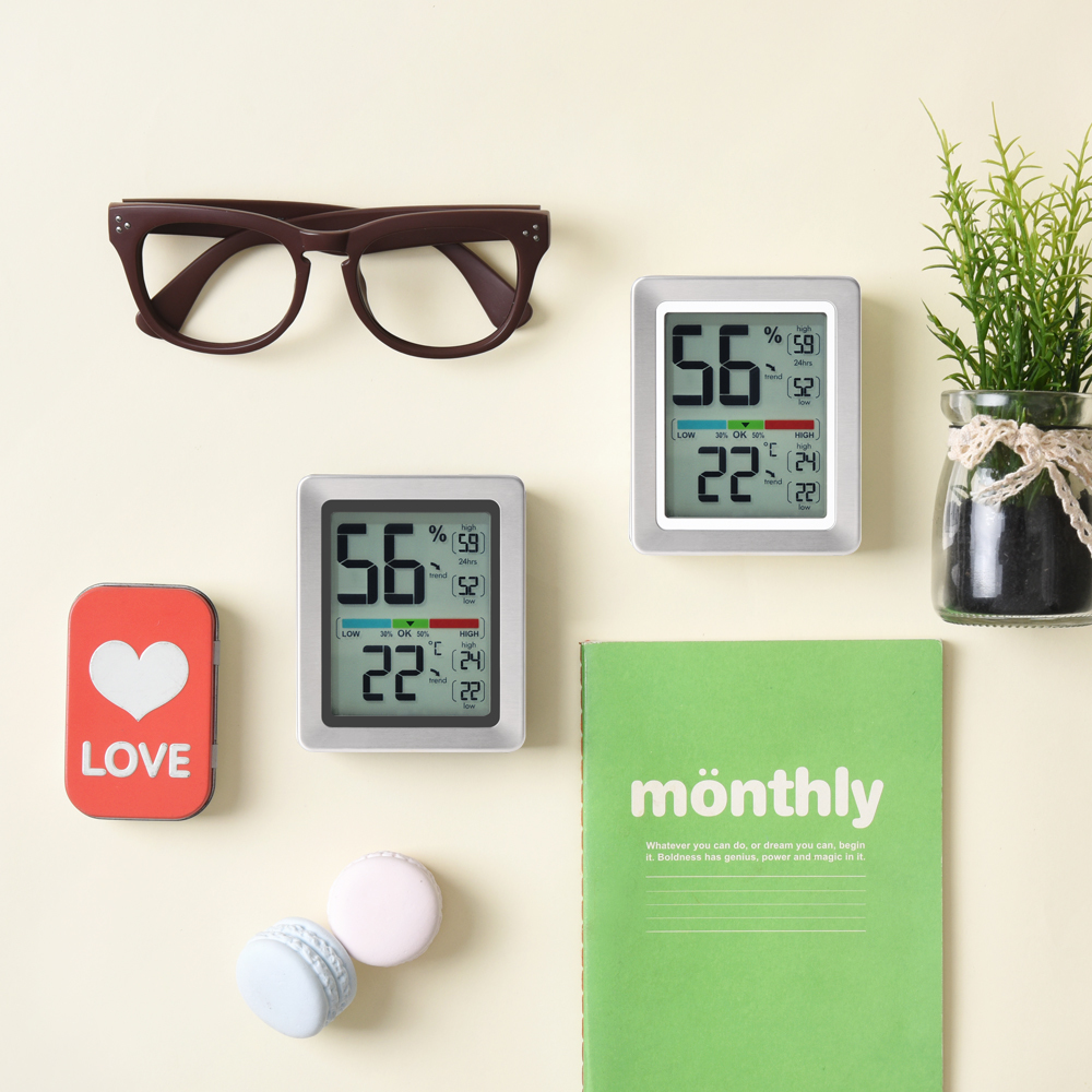 노바리빙 프리미엄 디지털 온습도계 ML0758 스위스 센서 벽걸이 신생아 온도계 온도습도계