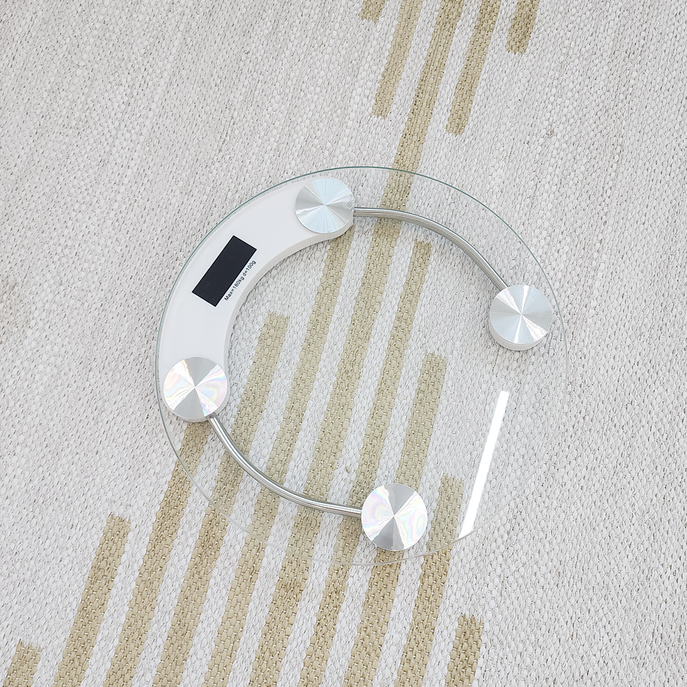 노바리빙 누드 원형 체중계 디지털 LCD 몸매관리 몸무게